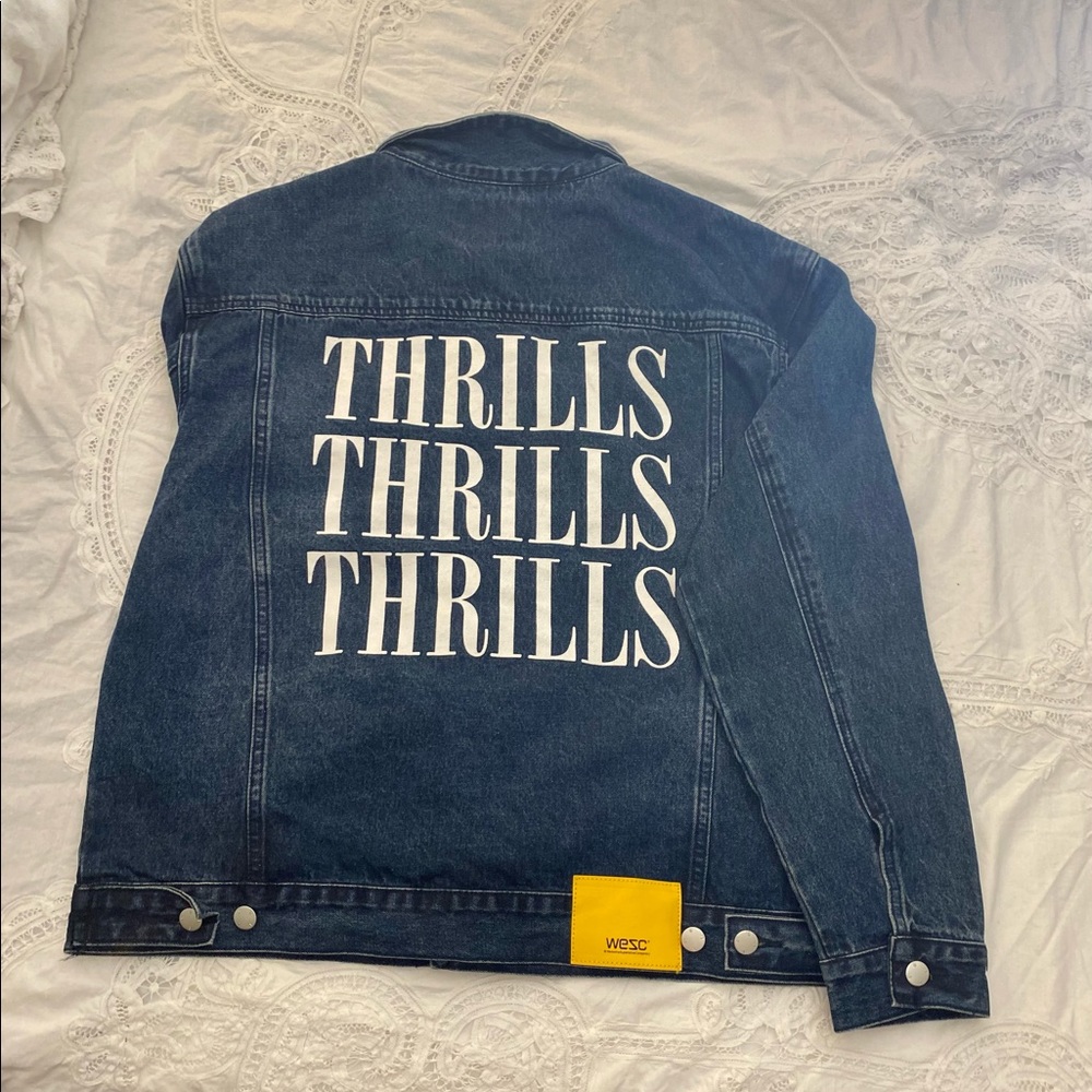 Rare Unisex WESC Thrills jean jacket Retro, wear anywhere item! Mens M Wom Lg 💋